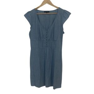 Banana Republic Chambray Empire Waist Dress, blue, 14